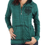 Affliction  Women's Saint's Parade Reversible Zip-Up Jacket Y2K Size Small Photo 0