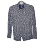 G.H. Bass & Co Grey Long Sleeve Heathered Knit Open Front Moto Cardigan Small Blue Photo 0