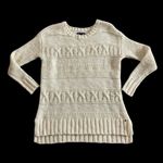 American Eagle Outfitters Ivory Chunky Cable Knit Fisherman Sweater Photo 1