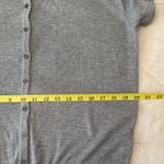 Debut  Heather Gray Short Sleeve Button-Down Top Photo 10