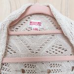 Mossimo Womens Crochet Duster Vest Size XXL Cream Boho Knit Cottage Coastal Photo 3