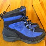 Lands' End Lands’ End Boots Blue Black Waterproof Hiking Snow Outdoor Shoes Size 9.5B Photo 0