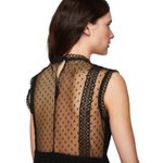 ZARA Floral Lace Pleated Blouse Black Size Medium Photo 4