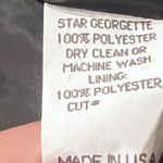 Carmel Zhao Star Georgette Trench Blazer Overcoat Long Designer Black jacket 8 Photo 6