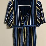 Abercrombie & Fitch  Romper Size XS Petite Shorts Striped Blue Yellow Jumper Photo 0
