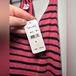 Splendid NEW Pink Navy Striped Sleeveless Fit Flare Tunic Dress Coverup Sz Med Photo 5
