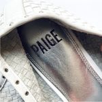 Paige  leather weave flats in off-white Photo 2