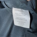 Joie  Tie Neck Keyhole Silk Ballon Sleeve Blouse Black Pleated Small Photo 5