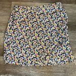 Molly Bracken  colorful floral faux wrap style ruched mini skirt Photo 2