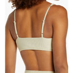 We Wore What  Chain Cami Bra Top Ribbed Cropped Khaki Revolve Athleisure Large NWT Photo 3