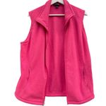 Lands' End Fleece Zip Up Vest Hot Pink Size 14-16 Large GUC Outdoors Hotpcore Photo 4