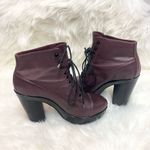 ALDO | Eggplant Platform Heeled Ankle Boots | 8.5 A17 Photo 5