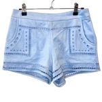 J.O.A. LOS ANGELES HIGH RISE WAIST LIGHT BLUE FAUX SUEDE LINED “HOT PANTS” SHORTS S Photo 1