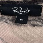 Rails Ren V Neck Midi T Shirt Dress Tiger Animal Print Cotton Tan Black Womens M Photo 6