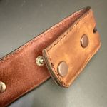 NOCONA Genuine Leather Beaded Bone & Conch Western Bohemian Belt NO BUCKLE Brown Photo 4