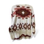 Lucky Brand Cream and Brown Geometric Cardigan Photo 2