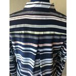 Equipment NWT  Essential Silk Striped Shirt In Atlantic Deep Multi Photo 7