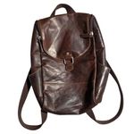 Jack Georges Voyager 7137 Brown Buffalo Leather Convertible Top Flap Backpack Photo 0