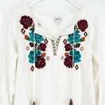 Ariat NWT Reflections Floral Embroidered Blouse S White Photo 4