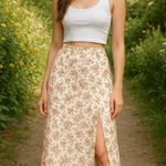 SheIn Romantic Cottagecore Floral Maxi Skirt with Slit Women’s XS Photo 0