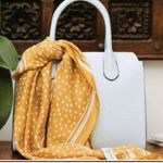 Cleobella  Anthropologie Polka Dot Marigold Yellow Scarf Photo 2