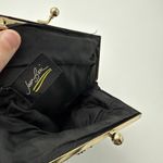 Vintage Joan Bari Black Beaded Clutch Shell Gold Evening Pouch Bag Photo 6