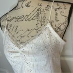 SheIn  Lace Trim Ruched Slim Fit Eyelet Cami CropTop Photo 2