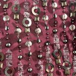 Miss Me S Small Shirt Burnout Embellished Studded Boho Top Sheer Animal Print Photo 2