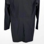 90s COUNTESS Vintage Black Trench Coat Jacket Size M Photo 5