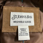 Vintage St Johns Bay Tan Washable Suede Boho Blazer Jacket~S~ Photo 5