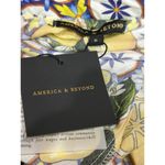 NWT America & Beyond OOAK CITRUS LEMON PRINTED Maxi DRESS Fringe Boho Chic Small Photo 5