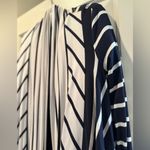 Three Dots navy and white stripe cardigan Size L 
Excellent condition Photo 2