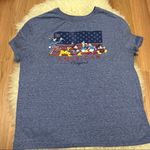 Disney  Blue Patriotic Flag  T-shirt M Photo 1