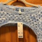 Urban Outfitters UO Whitney Fuzzy Shrug Sweater S Blue NWT Photo 4