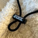 PINK - Victoria's Secret  Sherpa Fleece Hoodie Cream Size S Pockets Photo 7