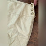 Ralph Lauren Lauren  Khaki 100% Linen Wide Leg Pants Side Zip Lagenlook NWT 12 Photo 2