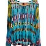 Tory Burch TORI BURCH | Colorful Sheer Patterned Women's Top Size 2 Photo 0