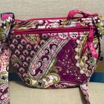 Vera Bradley  Pink and Purple Floral Cotton Crossbody Bag Photo 3