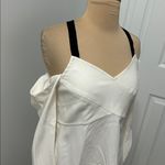 Proenza Schouler  Cream Black Cold Shoulder Blouse Photo 4