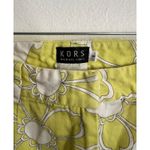 Michael Kors  Yellow Floral Capris Pants Boho Bohemian‎ Preppy Minimalist Sz 8 Photo 3