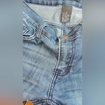 Baccini  Blue Cropped Jeans with Floral Accents Photo 7