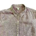 LL Bean Linen Shirt Blouse Top Women’s Size 3XL Light Red Long Sleeve Breathable Photo 1
