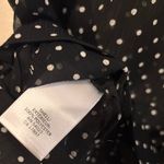 Banana Republic Size M Black Polka Dot Sheer Blouse Flutter Sleeve Coquette Photo 7