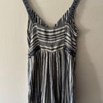 American Eagle  Blue and White Striped Romper Photo 3