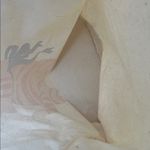 Vintage 80s Canvas Cat Yarn Tote Bag with Blue Ribbon Orange Photo 4