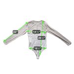 Abercrombie & Fitch Long Sleeve Sheer Keyhole Bodysuit XS Beige Quiet Luxury Photo 8