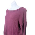 Free People  We The Free‎ North Shore Thermal Top Burgundy Size M Photo 3