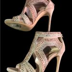 Casadei  womens open toe leather heels size 7 Rhinestones Photo 1