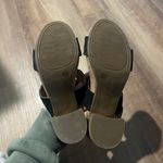 Lucky Brand Black Faux Suede and Cork Block Heel Sandals - Size 7 Photo 5