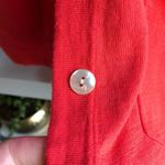 Gap  Coral Red Lightweight Long V Neck Cardigan Size Small Photo 4